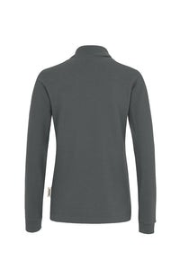 HAKRO Damen Longsleeve-Poloshirt MIKRALINAR® 215 anthrazit