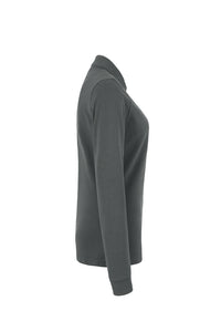 HAKRO Damen Longsleeve-Poloshirt MIKRALINAR® 215 anthrazit