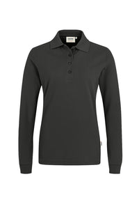 HAKRO Damen Longsleeve-Poloshirt MIKRALINAR® 215 karbongrau
