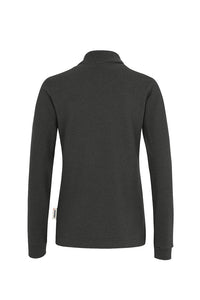 HAKRO Damen Longsleeve-Poloshirt MIKRALINAR® 215 karbongrau