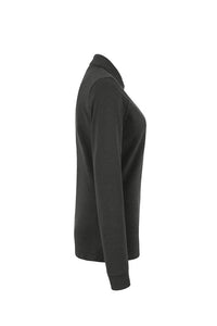 HAKRO Damen Longsleeve-Poloshirt MIKRALINAR® 215 karbongrau