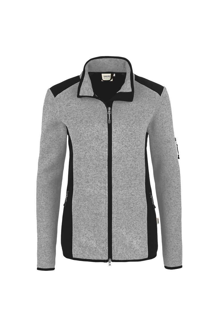 HAKRO Damen Strickfleecejacke 236 grau meliert