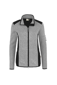 HAKRO Damen Strickfleecejacke 236 grau meliert
