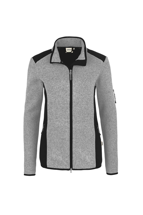 HAKRO Damen Strickfleecejacke 236 grau meliert
