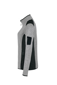 HAKRO Damen Strickfleecejacke 236 grau meliert