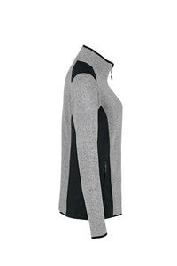 HAKRO Damen Strickfleecejacke 236 grau meliert