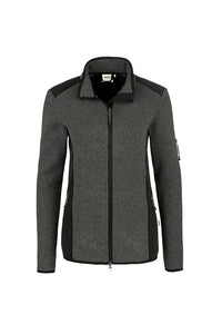 HAKRO Damen Strickfleecejacke 236 anthrazit meliert