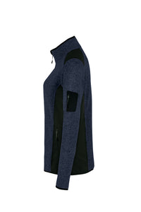 HAKRO Damen Strickfleecejacke 236 marine meliert