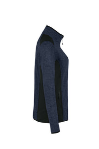HAKRO Damen Strickfleecejacke 236 marine meliert