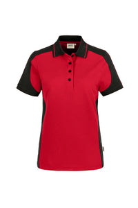HAKRO Damen Poloshirt Contrast MIKRALINAR® 239 rot/anthrazit