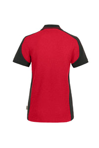 HAKRO Damen Poloshirt Contrast MIKRALINAR® 239 rot/anthrazit