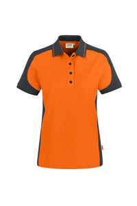 HAKRO Damen Poloshirt Contrast MIKRALINAR® 239 orange/anthrazit