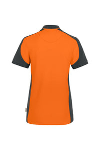 HAKRO Damen Poloshirt Contrast MIKRALINAR® 239 orange/anthrazit