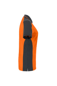 HAKRO Damen Poloshirt Contrast MIKRALINAR® 239 orange/anthrazit