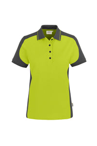 HAKRO Damen Poloshirt Contrast MIKRALINAR® 239 kiwi/anthrazit