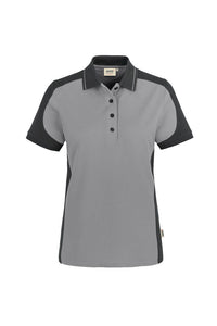 HAKRO Damen Poloshirt Contrast MIKRALINAR® 239 titan/anthrazit