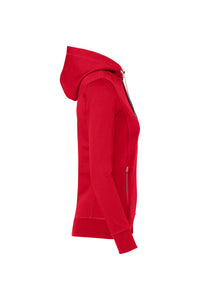 HAKRO Damen Kapuzenjacke Bonded ECO 255 rot/silber