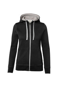 HAKRO Damen Kapuzenjacke Bonded ECO 255 schwarz/silber