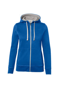 HAKRO Damen Kapuzenjacke Bonded ECO 255 royalblau/silber