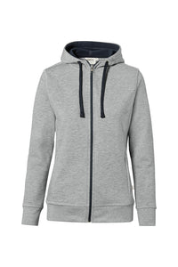 HAKRO Damen Kapuzenjacke Bonded ECO 255 grau meliert/tinte