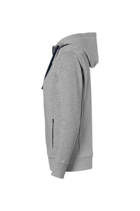 HAKRO Damen Kapuzenjacke Bonded ECO 255 grau meliert/tinte