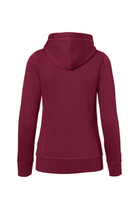 HAKRO Damen Kapuzenjacke Bonded ECO 255 weinrot/silber