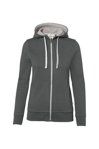 HAKRO Damen Kapuzenjacke Bonded ECO 255 anthrazit/silber