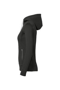 HAKRO Damen Kapuzenjacke Bonded ECO 255 karbongrau/silber