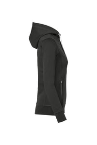 HAKRO Damen Kapuzenjacke Bonded ECO 255 karbongrau/silber