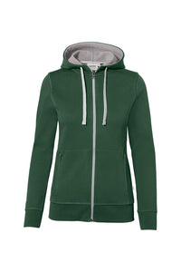 HAKRO Damen Kapuzenjacke Bonded ECO 255 tanne/silber