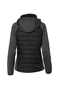 HAKRO Damen Kapuzen-Hybridjacke Contrast 265 schwarz
