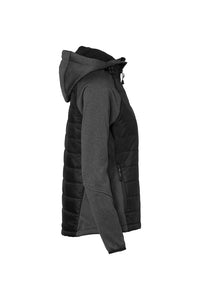 HAKRO Damen Kapuzen-Hybridjacke Contrast 265 schwarz