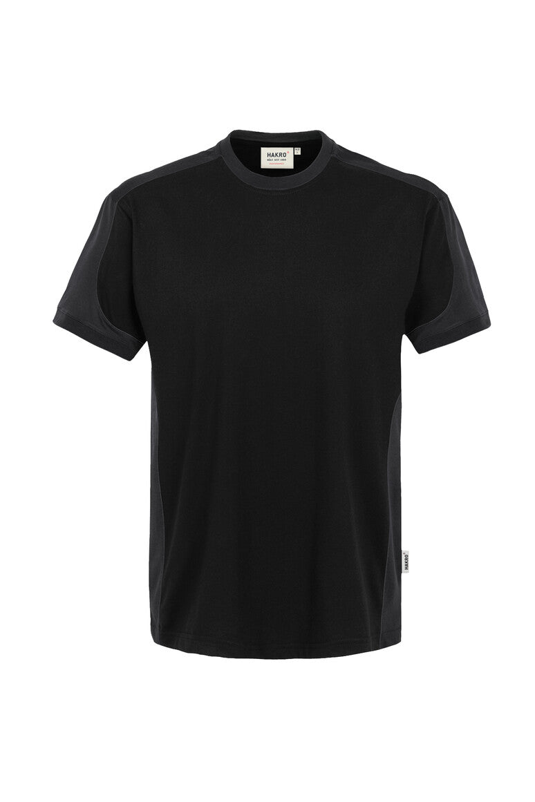 HAKRO T-Shirt Contrast MIKRALINAR® 290 schwarz/anthrazit