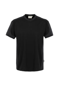 HAKRO T-Shirt Contrast MIKRALINAR® 290 schwarz/anthrazit