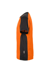 HAKRO T-Shirt Contrast MIKRALINAR® 290 orange/anthrazit