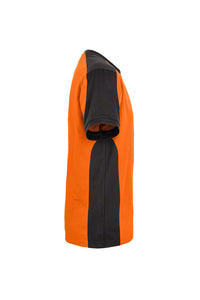 HAKRO T-Shirt Contrast MIKRALINAR® 290 orange/anthrazit
