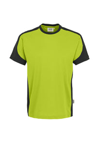HAKRO T-Shirt Contrast MIKRALINAR® 290 kiwi/anthrazit