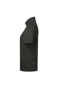 HAKRO Damen Zip-Shirt Piqué MIKRALINAR® ECO 334 karbongrau