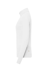 HAKRO Damen Zip-Longsleeve Piqué MIKRALINAR® ECO 335 weiß