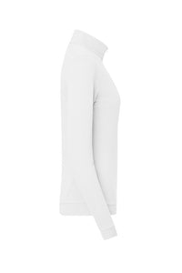 HAKRO Damen Zip-Longsleeve Piqué MIKRALINAR® ECO 335 weiß