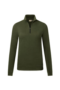 HAKRO Damen Zip-Longsleeve Piqué MIKRALINAR® ECO 335 olive