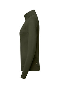 HAKRO Damen Zip-Longsleeve Piqué MIKRALINAR® ECO 335 olive