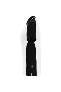 HAKRO Damen Poloshirt Contrast MIKRALINAR® ECO 339 weiß/schwarz