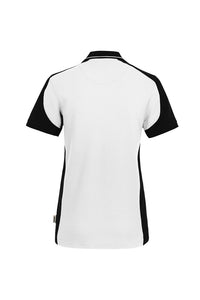 HAKRO Damen Poloshirt Contrast MIKRALINAR® ECO 339 weiß/schwarz