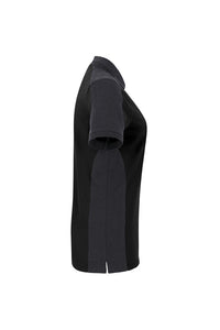 HAKRO Damen Poloshirt Contrast MIKRALINAR® ECO 339 schwarz/karbongrau