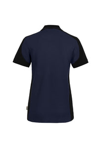 HAKRO Damen Poloshirt Contrast MIKRALINAR® ECO 339 tinte/schwarz