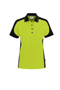 HAKRO Damen Poloshirt Contrast MIKRALINAR® ECO 339 kiwi/schwarz