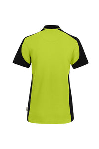 HAKRO Damen Poloshirt Contrast MIKRALINAR® ECO 339 kiwi/schwarz