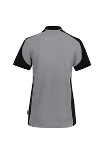 HAKRO Damen Poloshirt Contrast MIKRALINAR® ECO 339 titan/schwarz