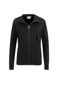 HAKRO Damen Sweatjacke Premium 406 schwarz